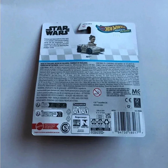 Hot Wheels Racer Verse Cars Diecast - Star Wars Rey - BRAND NEW!! - Picture 2 of 3